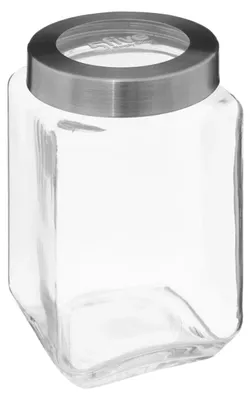 Produktbild von Gläserne Vorratsdose mit Metalldeckel, 1,6 Liter, Five® - Transparent - Mit Deckel