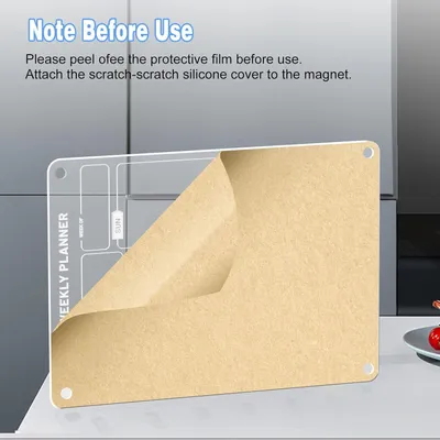 Produktbild von 2er-Set abwischbarer magnetischer Wochenplaner – A4 (30 x 20 cm) mit 6 Kreidestiften