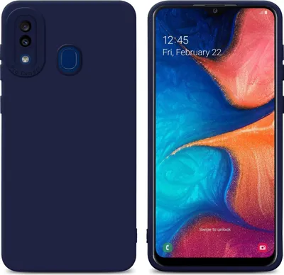 Immagine prodotto di Cadorabo cover per Samsung Galaxy A20 / A30 / M10s cover protettiva in TPU blu custodia in silicone custodia per cellulare