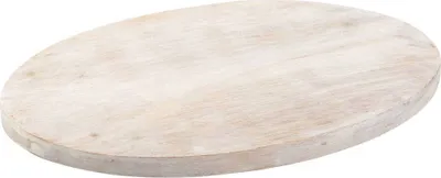 Produktbild von Teller Holz Hell Oval 10x8cm Untersetzer Tischdekoration Untertasse Echtholz