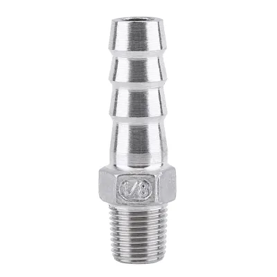 Obrázok produktu pre Nerezová oceľová tvarovka s vonkajším závitom, hadicová tryska (1/8 palca x 10 mm)