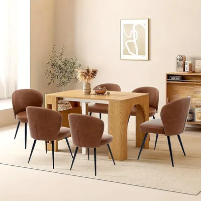 Obrázek produktu pro Jídelní židle - Kuchyňské židle - Sada židlí - Designové židle - Židle bez opěrek - Sada 6 kusů