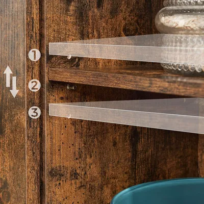 Produktbild von Dressoir - Industriell - Aufbewahrungsschrank - Schrank - Wandregal - Wohnzimmer, Schlafzimmer - Holz - Braun/Schwarz