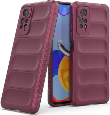 Produktbild von Redmi Note 11 Pro Hülle, Weich TPU Silikon Stossfest Anti-rutsch Schutzhülle für Xiaomi Redmi Note 11 Pro 5G/4G bordeaux