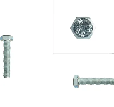 Produktbild von Sechskantschrauben verzinkt M8 x 40 mm - 200 Stück