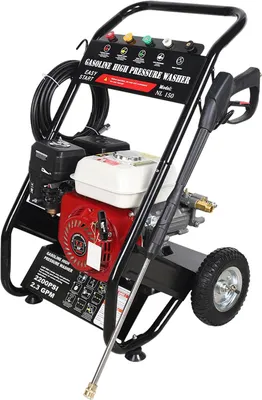 Produktbild von Benzin-Hochdruckreiniger - 4-Takt Einzylinder luftgekühlt - 8,7 l/min Fördermenge - 3400 U/min - 56×50×81 cm - Schwarz/Rot