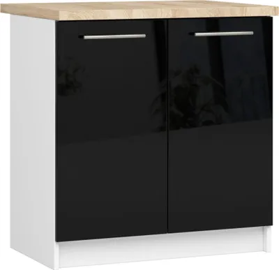 Obrázek produktu pro AKORD Furniture Factory KS0POLIBIACZARPOL015, 2 dveře/dveří, 2 police/polic, Bílá, Dvířka s pantem, 16 mm, 460 mm