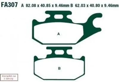 Produktbild von EBC Brakes Bremsbeläge Satz Bremsklötze für SUZUKI MOTORCYCLES UX SFA307HH
