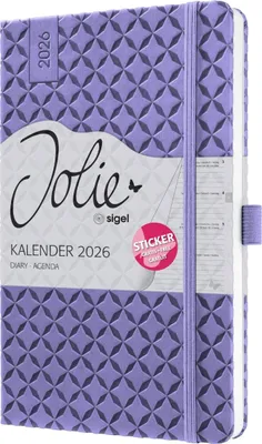 Produktbild von Wochenkalender Jolie ca. A5 Hardcover dark purple 2026.