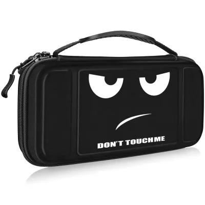 Produktbild von Fintie Tragetasche für Nintendo Switch/Switch OLED Modell - [Stoßfeste] Hartschalen Aufbewahrung mit 10 Spielkartenhaltern, Haltegurt für Nintendo Switch Konsole und Zubehör, Don't Touch