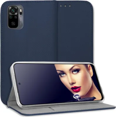 Zdjęcie produktu dla Etui ochronne Bookstyle z klapką dla Xiaomi Redmi Note 10 4G (M2004J7AC, M2007J22C, M2007J17C, 6,43'') – niebieskie