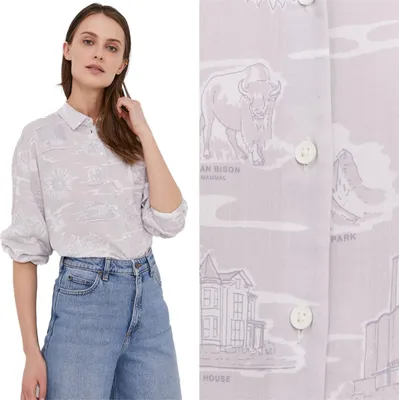 Produktbild von Lee LS Resort Shirt Frauenmaterial Shirt Lilac Hunt L49Vzgqc 1121135