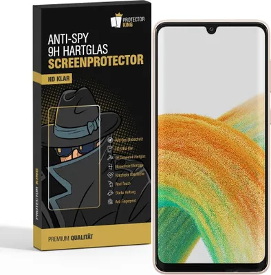Produktbild von 1x 9H Panzerglas für Samsung Galaxy A33 5G ANTI-SPY Privacy Displayschutz Schutzglas Panzerfolie Schutzfolie Displayglas Hartglas Tempered Glasfolie Sicherheitsglas Echtglas