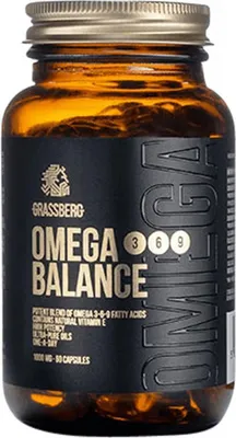 Produktbild von Grassberg Omega 3-6-9 Balance (60 Caps) Unflavoured - Vitamine, Mineralien & Gesundheit - Fettsäuren