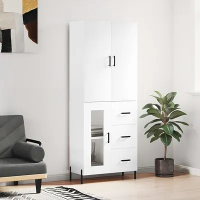 Produktbild von vidaXL Highboard Weiß 69,5x34x180 cm Holzwerkstoff