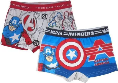 Produktbild von Marvel Avengers  Unterhosen Jungen Boxershorts 2er Pack - mehrfarbig 92-98 (2-3 Jahre)