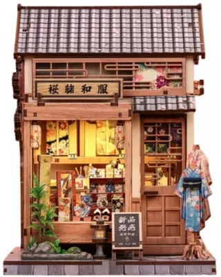 Obrázek produktu pro 3D puzzle, Minicasuta Sakura O, obchod s kimono, Cutebee, 235 dílků