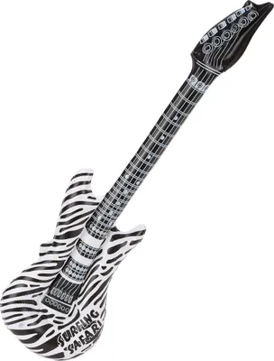 Produktbild von Aufblasbare Rock-Gitarre schwarz-weiss - Einheitsgröße