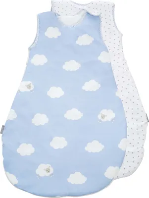 Produktbild von roba Schlafsack, 90cm, ganzjahres Babyschlafsack, atmungsaktive Baumwolle, 'Kleine Wolke blau'