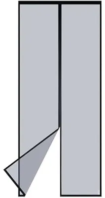 Produktbild von VP Fliegengitter Tür, Magnet Insektenschutz Balkontür 90x210 cm, 2 x Langlebiger als der Klassiker, Katzenkrallen Sicher, Stärkere Magneten, 3.8 cm Breites Klettband, Nicht Kürzbar