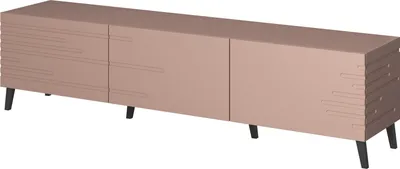 Produktbild von Furniture24 Fernsehschrank NOVA in Matte MDF-Platte Lowboard 186 cm Unterschrank 3 Klappen Rosa
