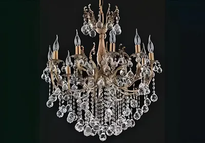Obrázok produktu pre Stropný luster krištáľový luxusný luster stropná lampa luster zlatá lampa