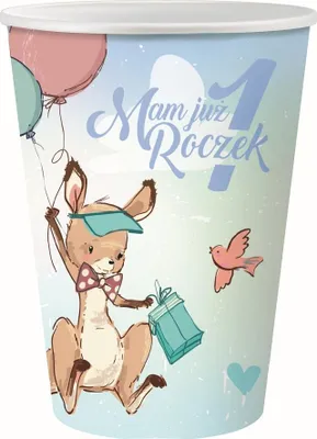 Image de Gobelets en carton - Kangourou, 270 ml / 6 pièces