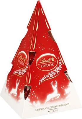 Produktbild von Lindt LINDOR, 112 g, Milchschokolade, sugar, vegetable fats (coconut, palm kernel), cocoa butter, cocoa mass, whole milk powder,..., 623 kcal, 2587 kJ, 47 g