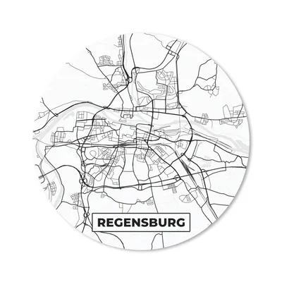 Produktbild von MuchoWow® Mauspad Mousepad Karte - Regenburg - Stadtplan 20x20 cm - Mousepads - Maus Mat - Pad - Mausunterlage - Schreibtischmatte