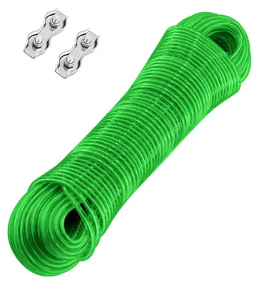 Wäscheleine mit Stahlkern 30 m, 4 mm, 120 kg, inkl. 2 Spanner
