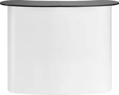 Produktbild von Tragbare Messetheke Messetresen, 1300 x 465 x 950 mm Messestand Ausstellungs-Thekenständer, Faltbarer Promotion-Einzelhandels-Bartisch, Pop-Up-Podium mit Aufbewahrungsregal, Tragetasche