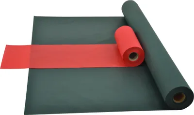 Produktbild von Sensalux Kombi-Set 1 Tischdeckenrolle 1,5m x 25m grün + Tischläufer 30cm rot