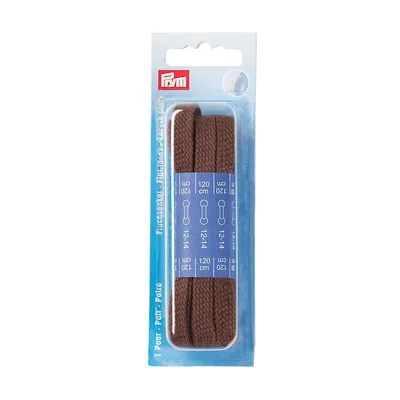 Obrázek produktu pro Ploché tkaničky 8 mm, 120 cm, hnědé