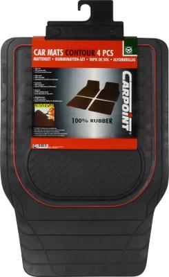 Produktbild von CARPOINT Universal-Fußmatten 0314416 Vorne und Hinten Gummi