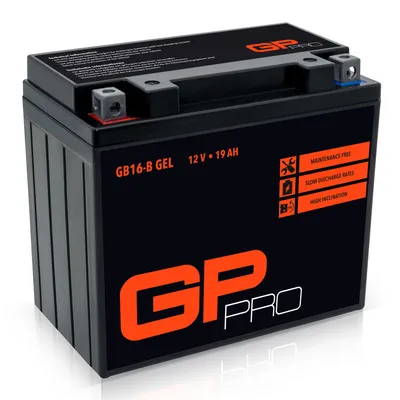 Immagine prodotto di Batteria al gel GP-PRO GB16-B, 12 V, 19 Ah, 240 A, per motociclette, manutenzione esente