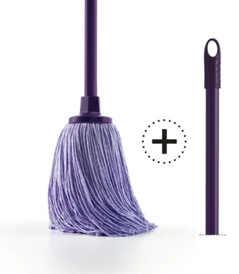 Obrázek produktu pro Mery| Mop z mikrovlákna Super savý mop Extra velká hlavice Nezanechává stopy Zkřížené Zvýšená odolnost Univerzální vlákno Barva: šeříková, 22 cm