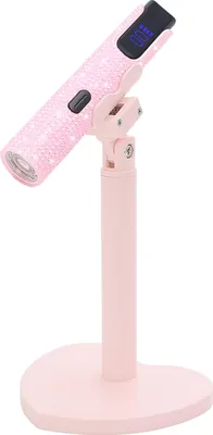 Immagine prodotto di ZELURXX Mini lampada UV LED per unghie, portatile, ruotabile a 360°, lampada ad asciugatura rapida per adesivi per unghie e unghie in gel, rosa