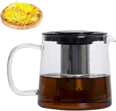 Immagine prodotto di Teiera in vetro resistente al calore da 1150 ml con filtro per tè sfuso
