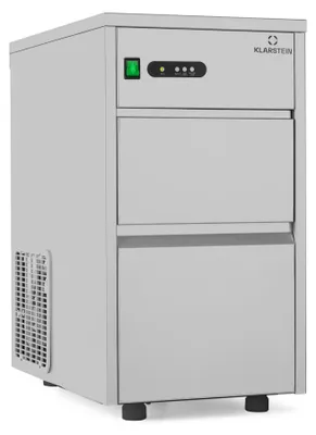 Produktbild von Klarstein Eiswürfelmaschine, Profi Ice Maker, Eiswürfelbereiter für Klare Eiswürfel, Eiswürfelmaschine für Gastro & Zuhause, Leise Eiswürfelmaschine Groß mit Eiswürfelbehälter, 145W, 20 kg/Tag, Silber