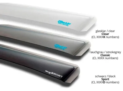 Produktbild von ClimAir Windabweiser hinten schwarz passgenau für Auto Zubehör Windschutz