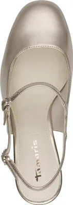 Produktbild von Tamaris Damen Karree Pumps mit Blockabsatz Vegan Riemchen 1-29601-46, Größe:42 EU, Farbe:Gold