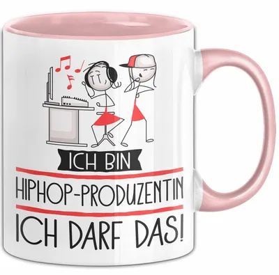 Produktbild von Geschenk für Hiphop-Produzentin Tasse Lustige Geschenkidee Geburtstag Ich Bin Hiphop-Produzentin Ich Darf Das (Rosa)