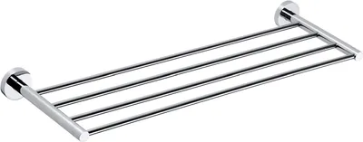 Produktbild von BOMEGA Handtuchablage Messing Chrom poliert 655x55x200 mm für Bad & Küche >> zum Bohren