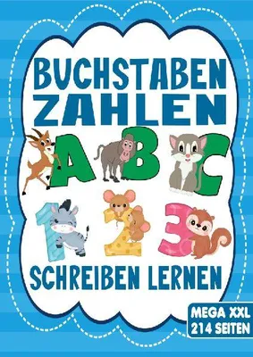 Produktbild von Buchstaben & Zahlen Schreiben - Das Tier Lernheft für Kinder ab 4 Jahren