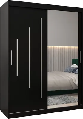 Produktbild von Kleiderschrank, Schiebetürenschrank Schlafzimmer, Schrank mit Spiegel YORK 2 150 cm