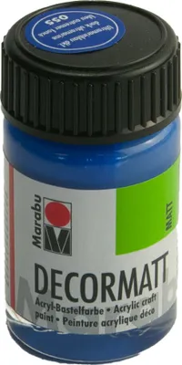 Produktbild von Marabu 1401 39 055 Decormatt Acryl, Ultramarinblau dunkel 055, 15 ml