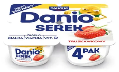 Obrázok produktu pre Danio Serek homogenizowany o smaku truskawkowym 4 x 130 g
