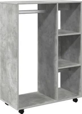 Produktbild von vidaXL Kleiderschrank Betongrau 80x40x110 cm Holzwerkstoff