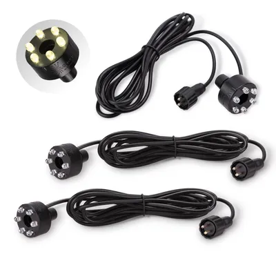 Produktbild von CLGarden 3 Stück LED Ring warm Weiss für LED Springbrunnen Set warmweiss Beleuchtung