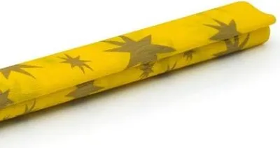 Produktbild von Krepppapier 50 x 200 cm, gelb mit goldenen Sternen